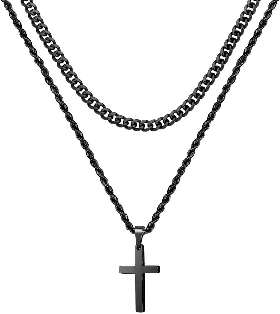 Ursteel Men's Cross Necklaces