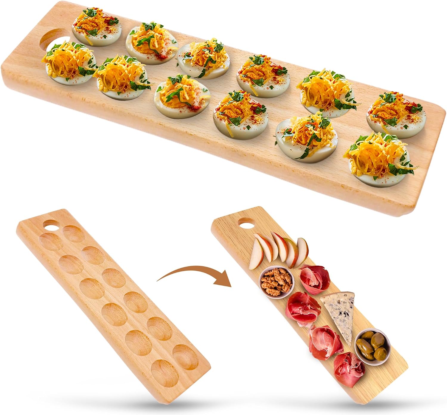 Namre' Wooden Egg Platters