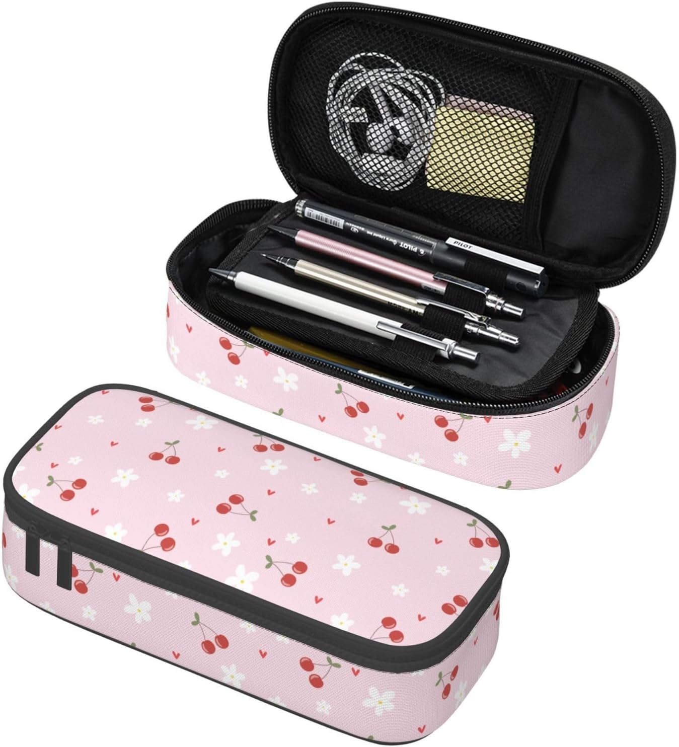 Pink Cherry Large Pencil Cases