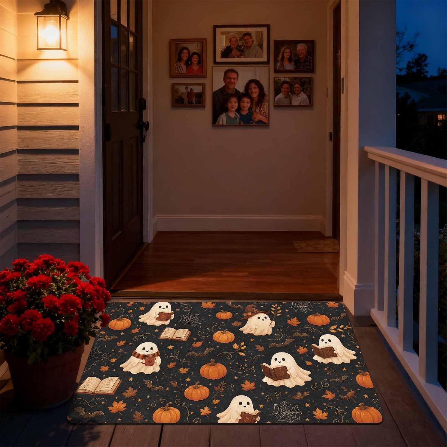 Ghost Pumpkin Door Mats