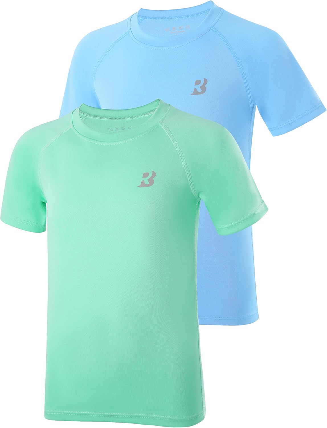 Roadbox Boys Rash Guard Swim Shirt, UPF 50+ Sun Protection Short Sleeve