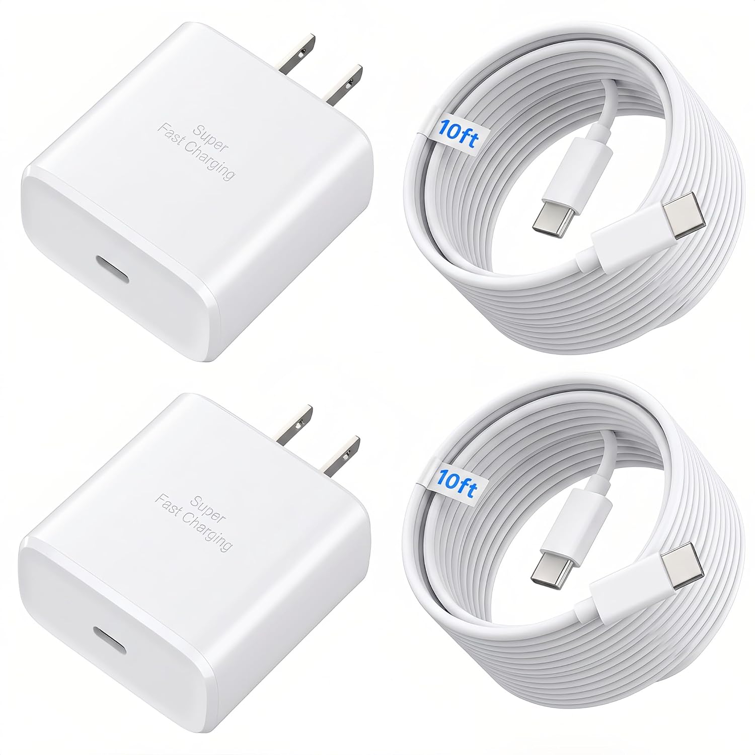 TT&C USB-C Fast Chargers (White