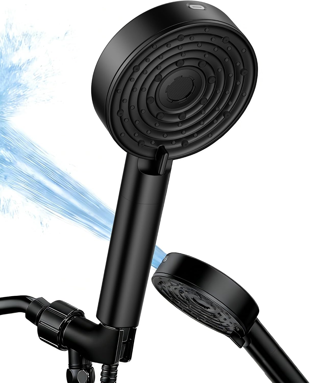 Round Ladder-Style Showerheads (Black