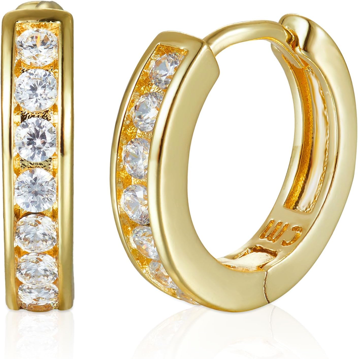 SHINYTE Gold Plated Huggie Hoops