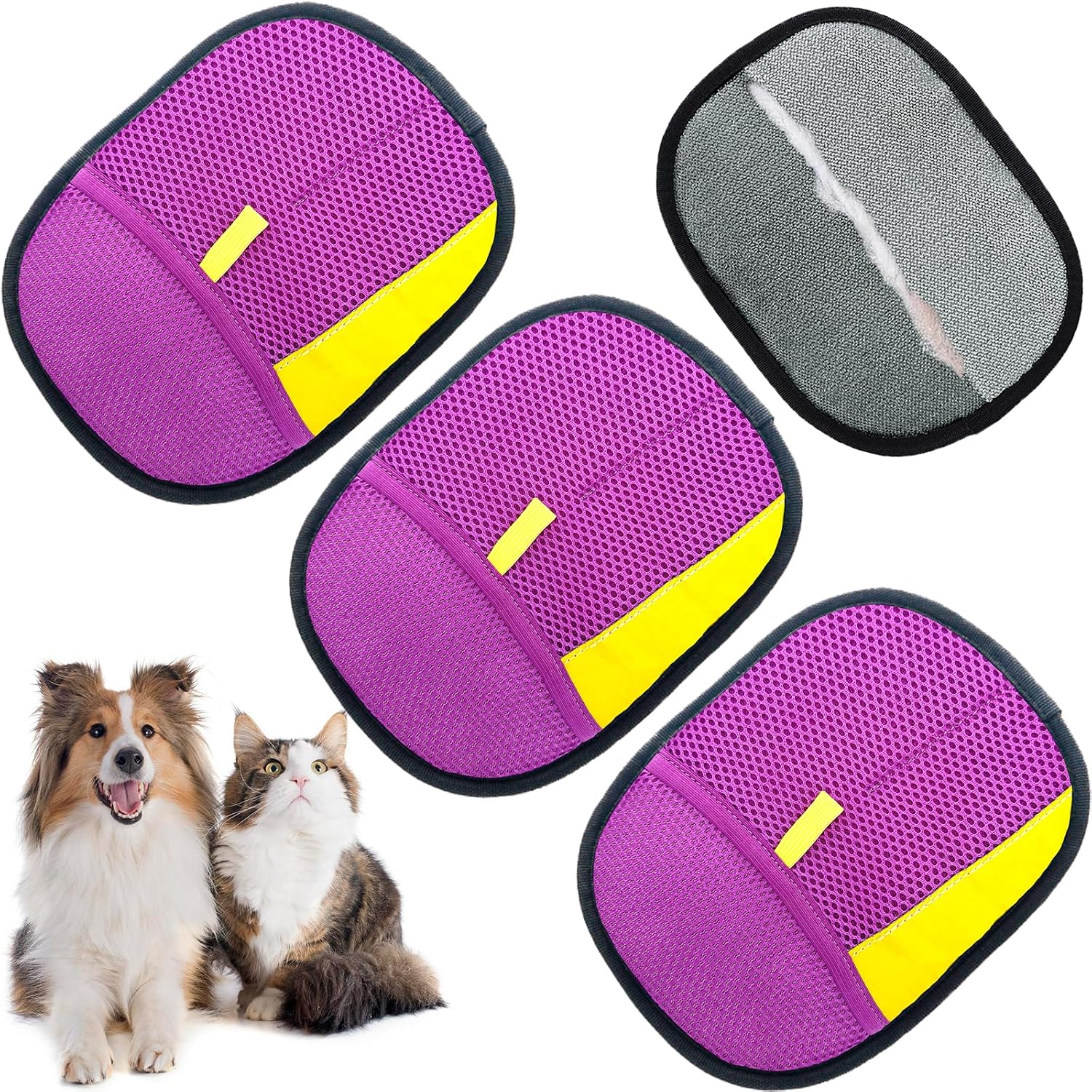 Pet Hair Removal Gloves (Purple