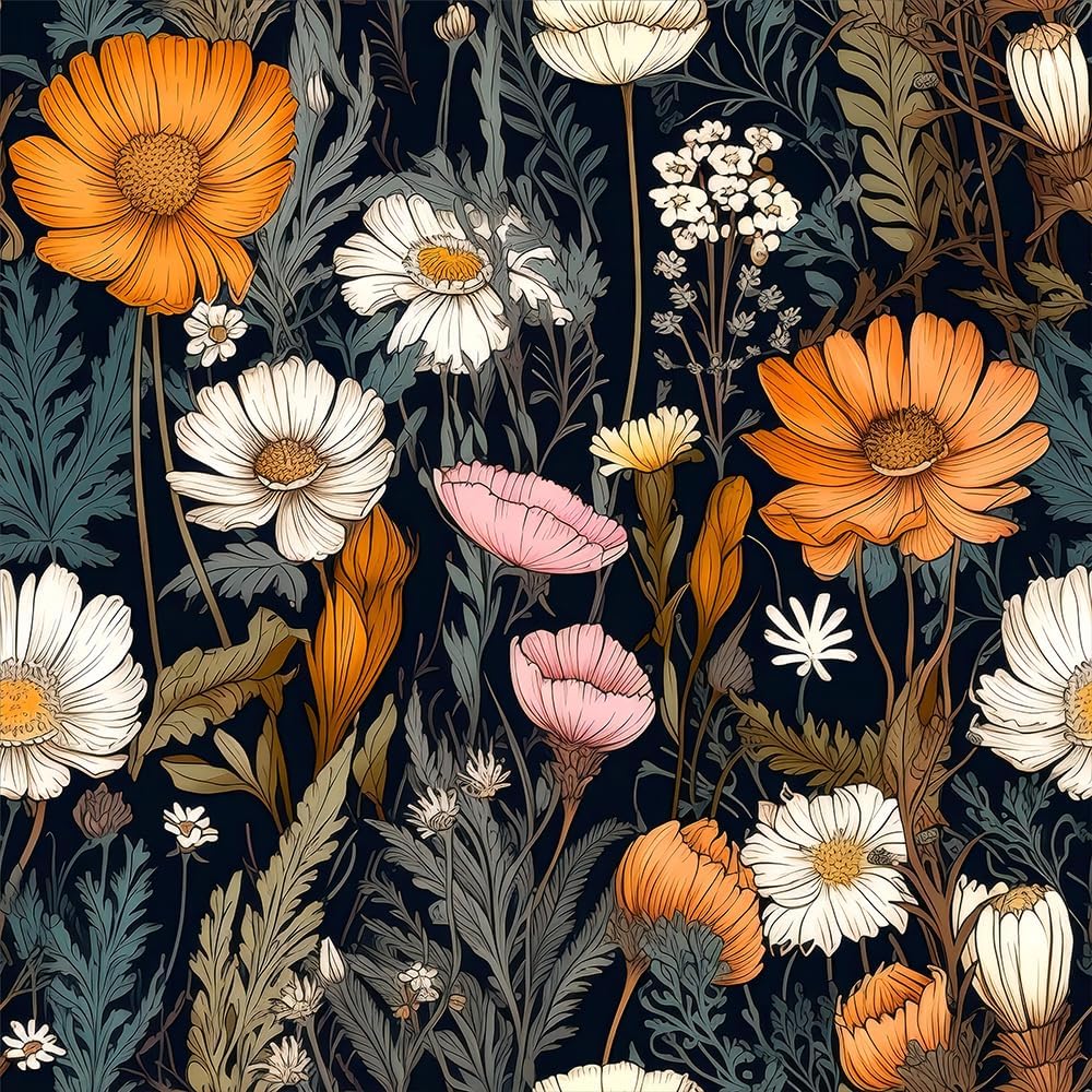 Poppy Flower Peel and Stick Wallpapers