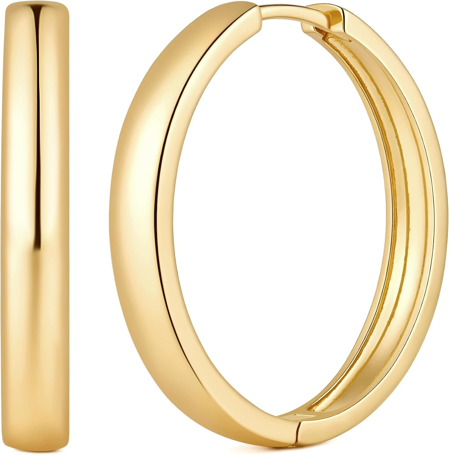 WuriSher 14K Gold Hoop Earrings
