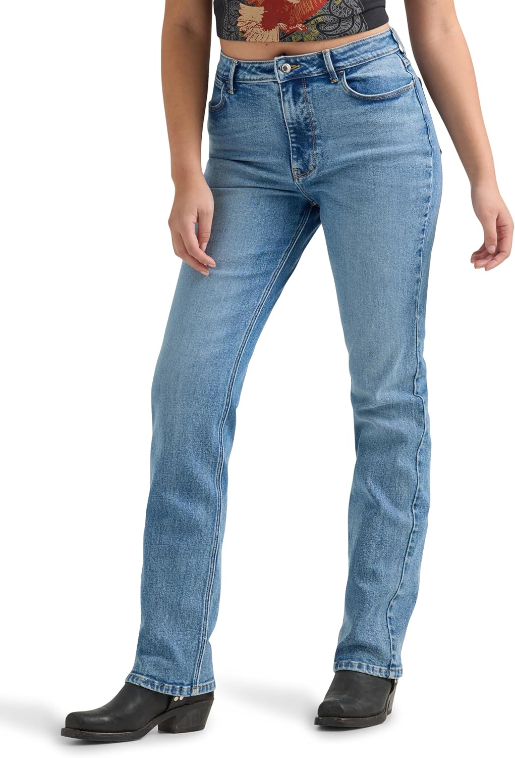 Wrangler High Rise Straight Jeans