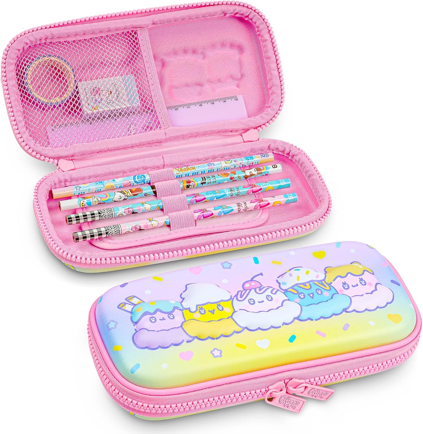Blippo Pink Rainbow Pencil Cases