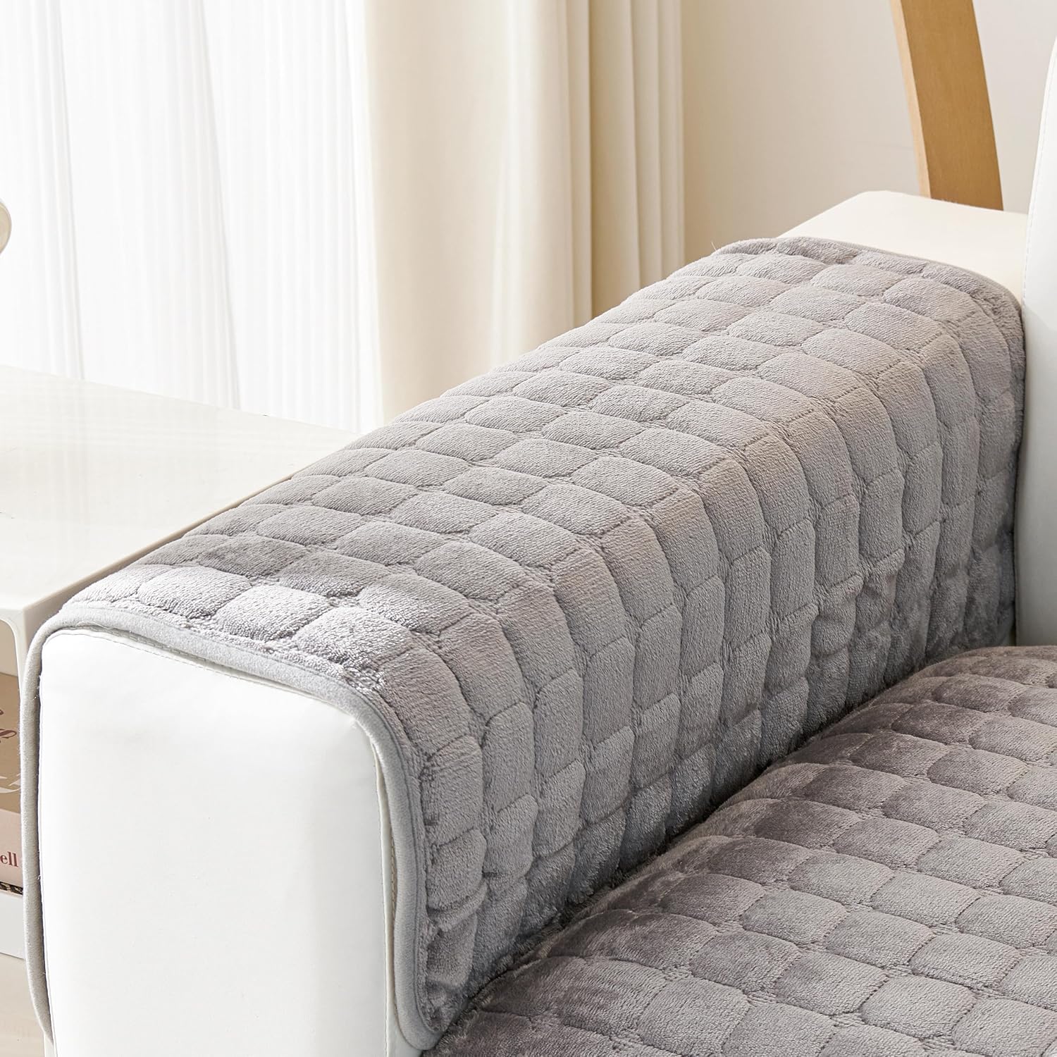 KaviKon Velvet Couch Arm Covers