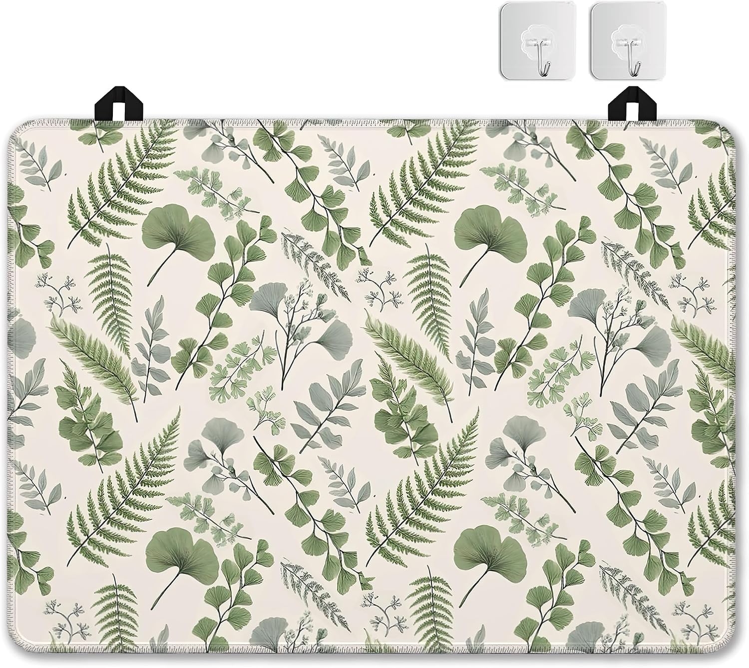 Herb Leaves Glass Stove Covers