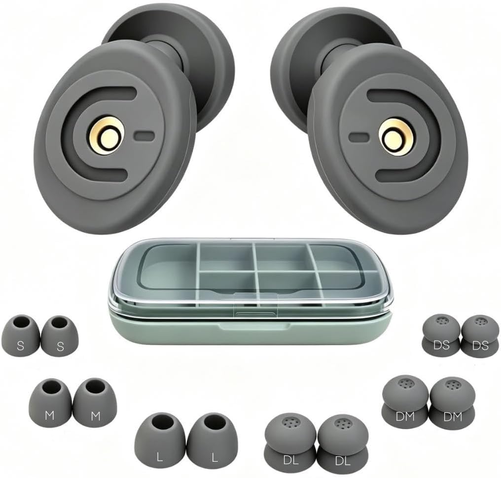 Reusable Silicone Earplugs (Gray
