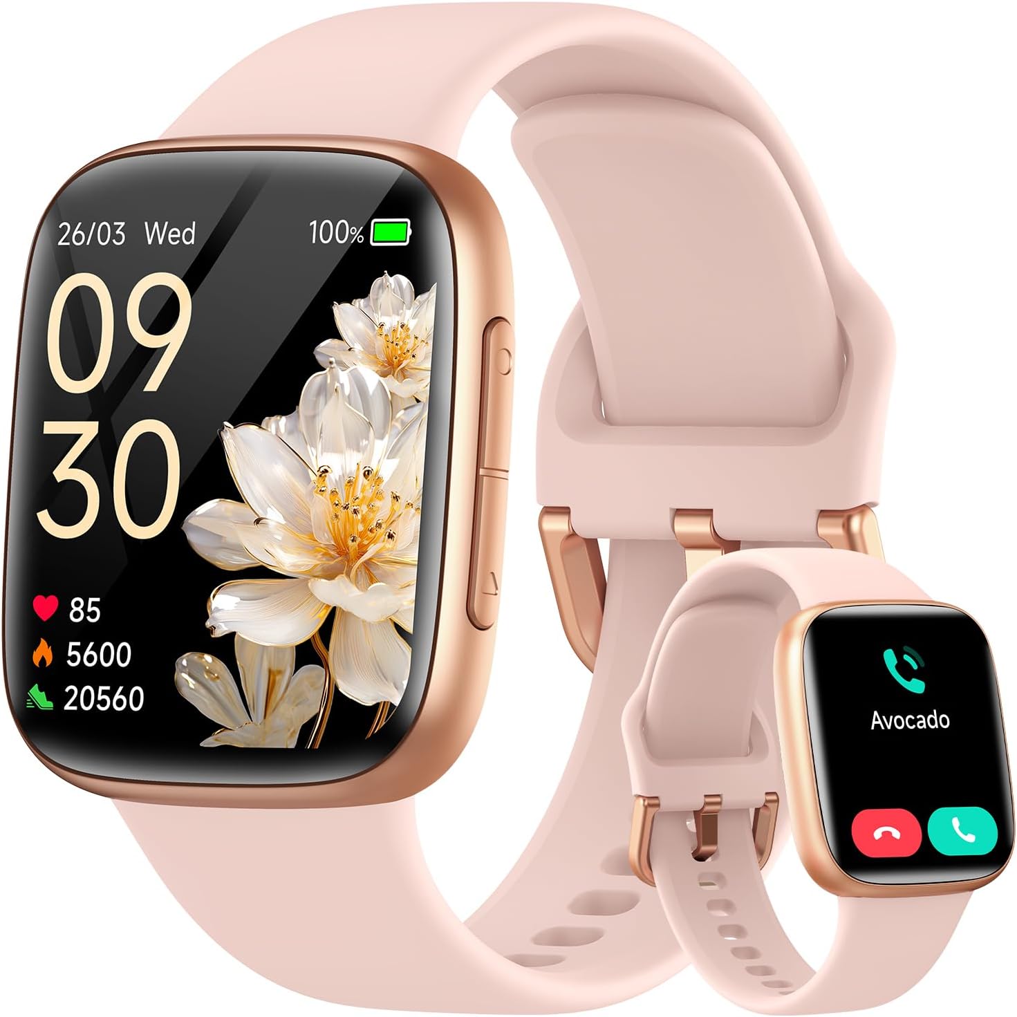 Gydom Smart Watch for Men/Women, 1.85" AMOLED Screen Fitness Tracker
