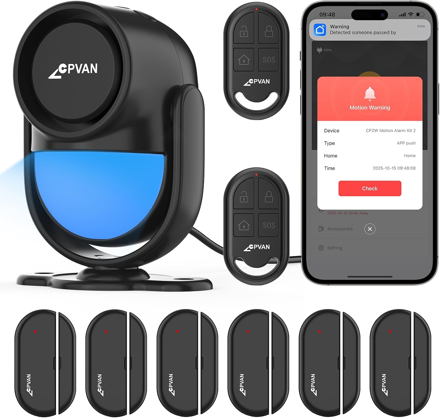 CPVAN WiFi Motion Sensor Alarms