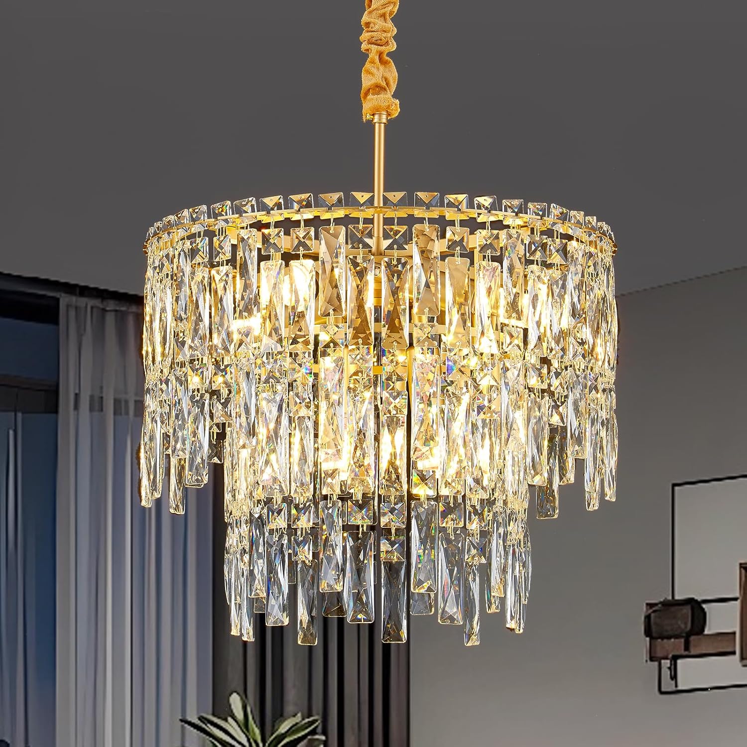 Modern Gold Crystal Chandeliers