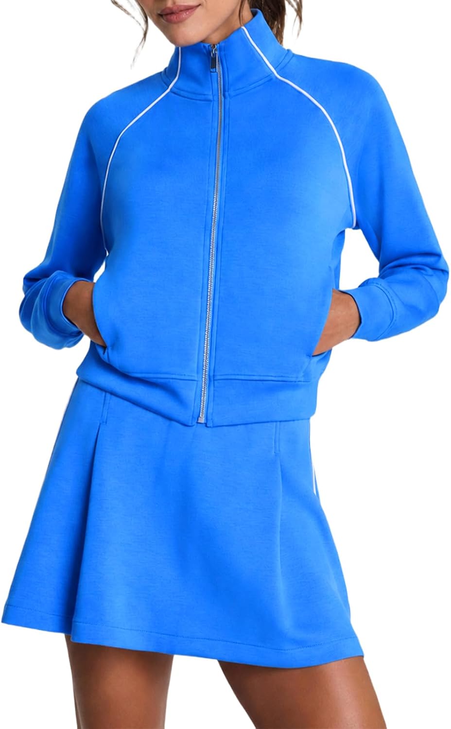 Fisoew Womens Skort Tracksuit Sets