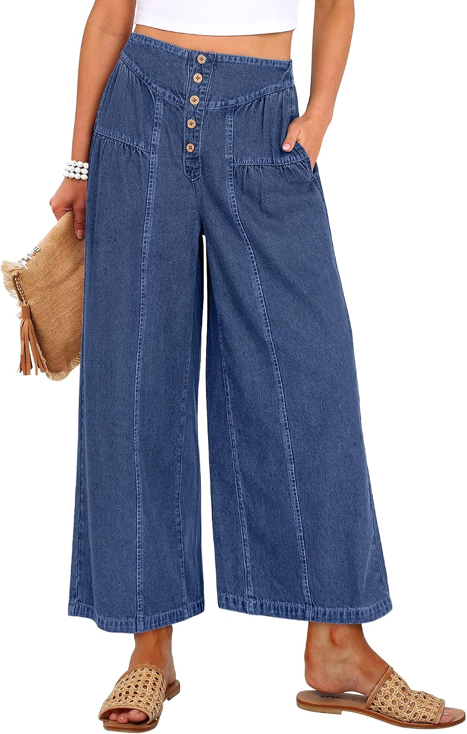 ANRABESS Women's Palazzo Jeans