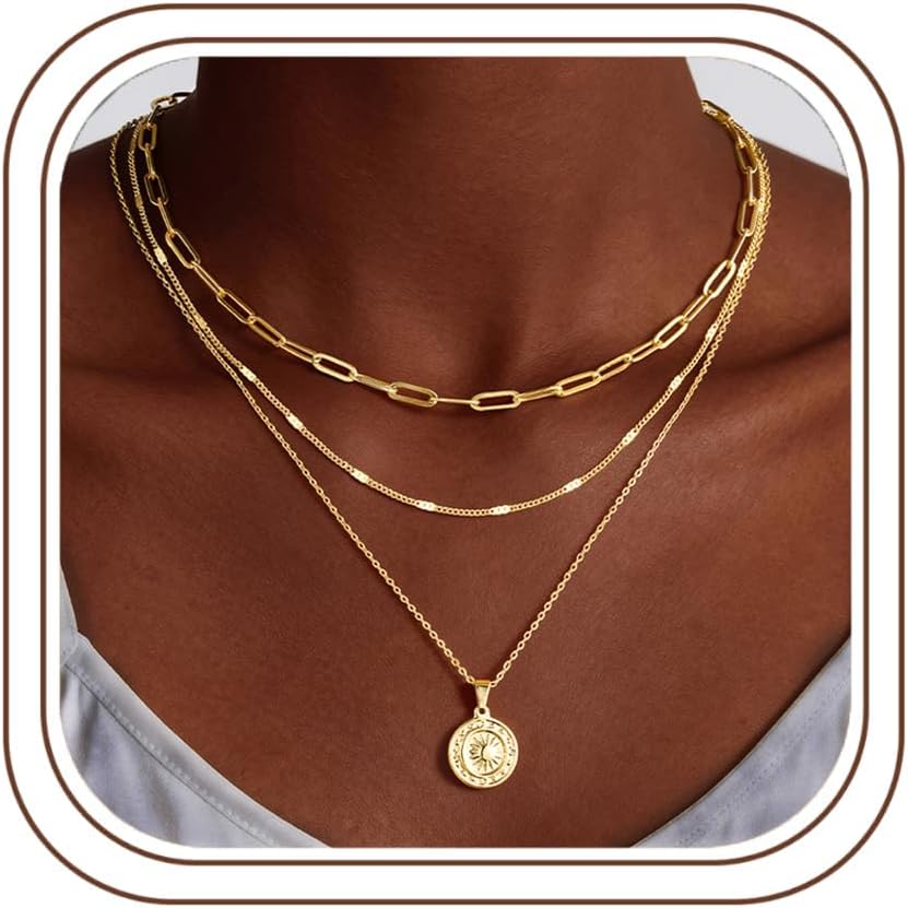 Turandoss Layered Gold Necklaces