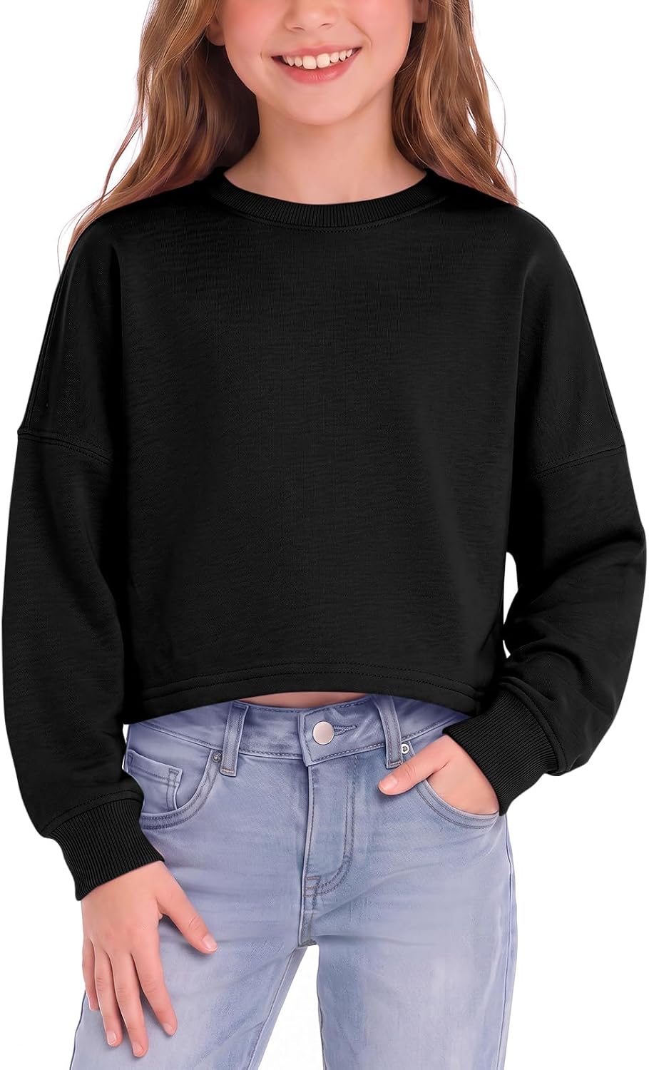 Haloumoning Crop Sweatshirts