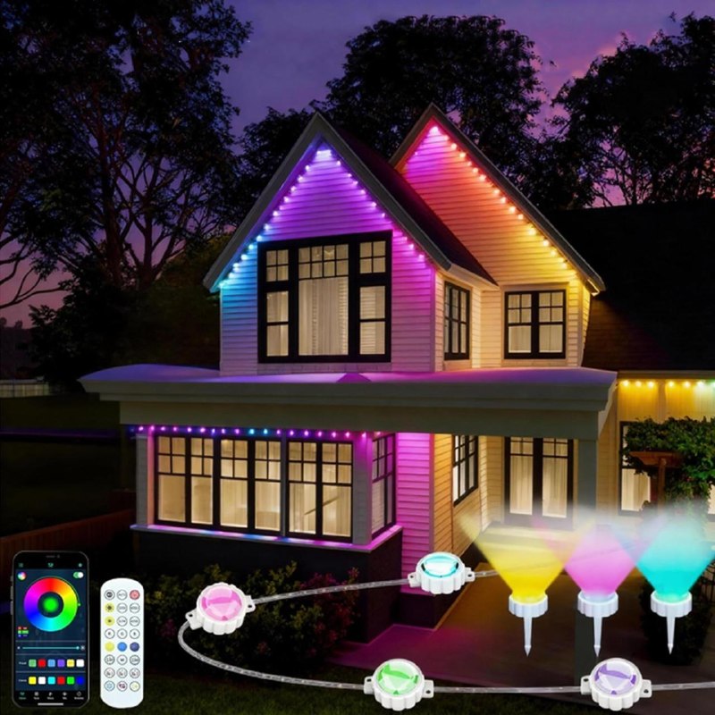 Honche Upgrad Permanent Outdoor Lights Landscape Path Lights