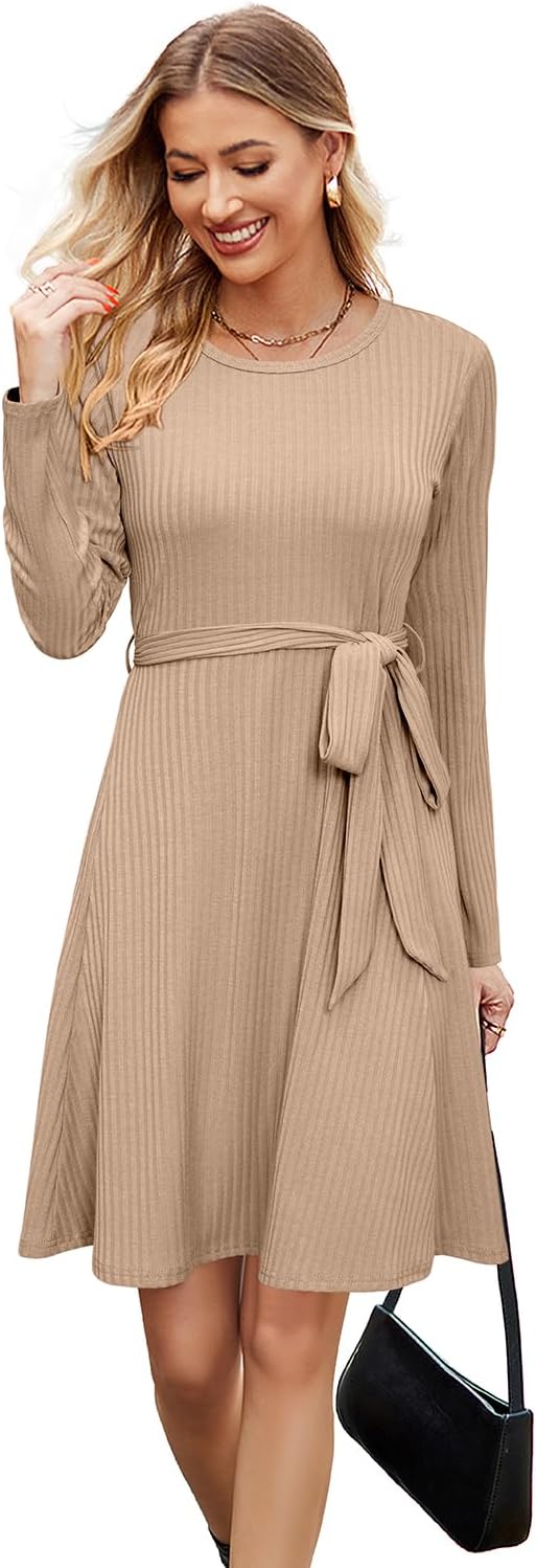 Newshows Women's Sweater Pockets Fall Winter Teacher Work Casual Dress