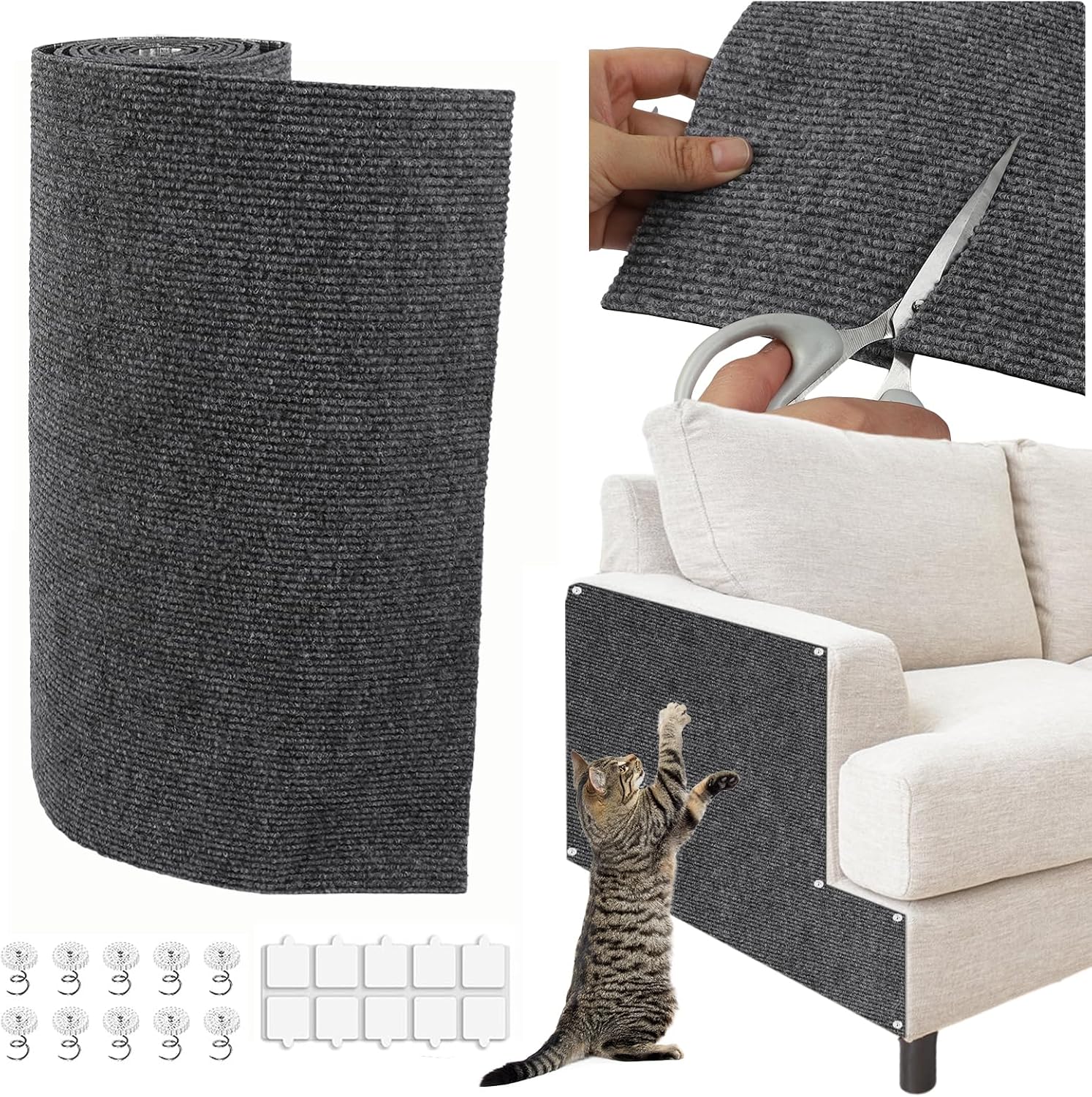 Cat Scratch Furniture Protectors (Dark Grey) | Pet Supplies