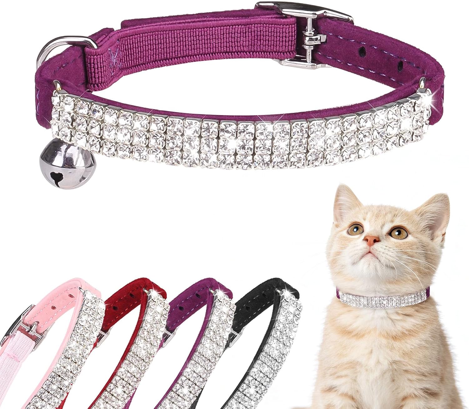 BINGPET Diamond Cat Collars