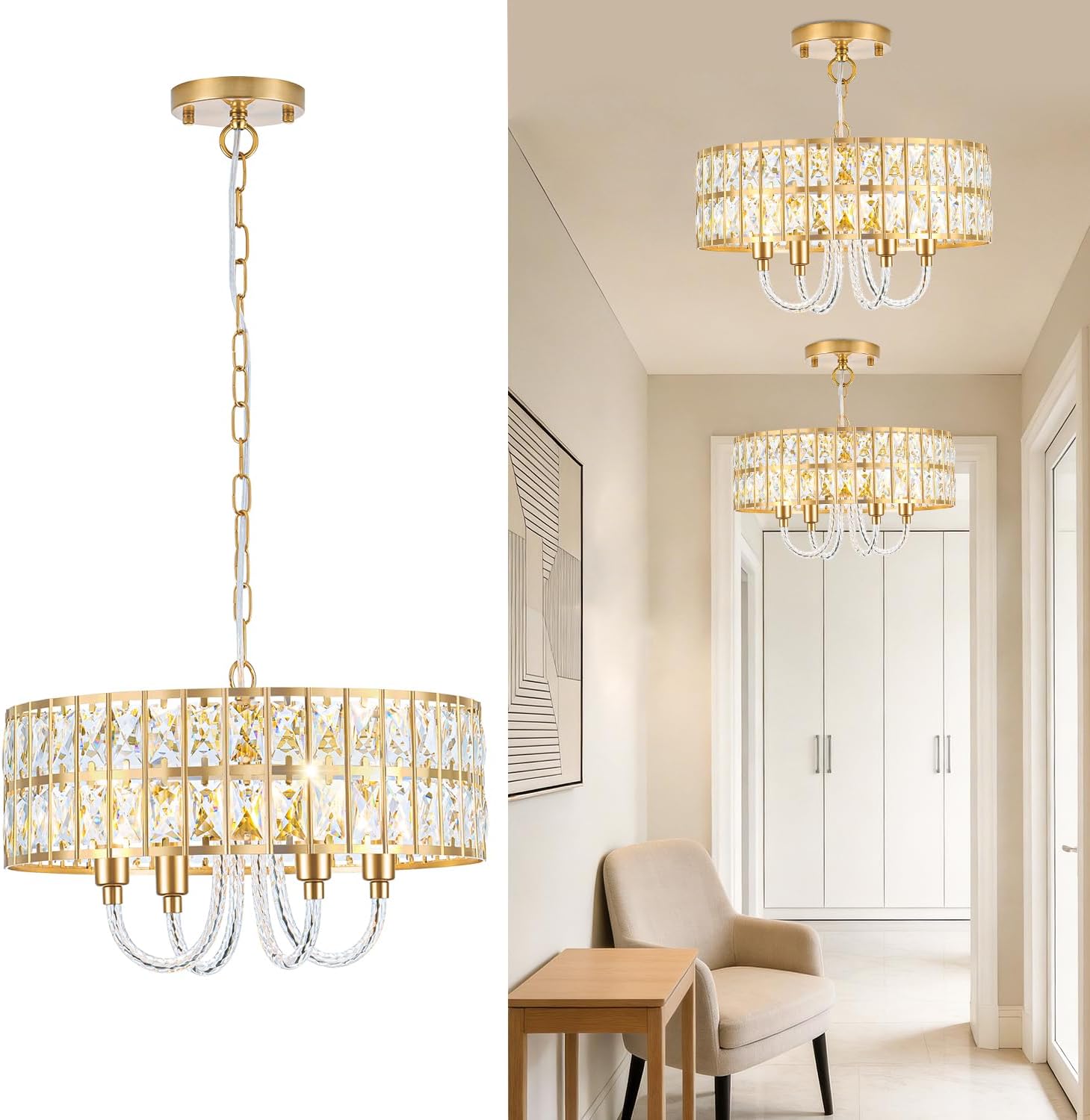 Gold Crystal Chandeliers