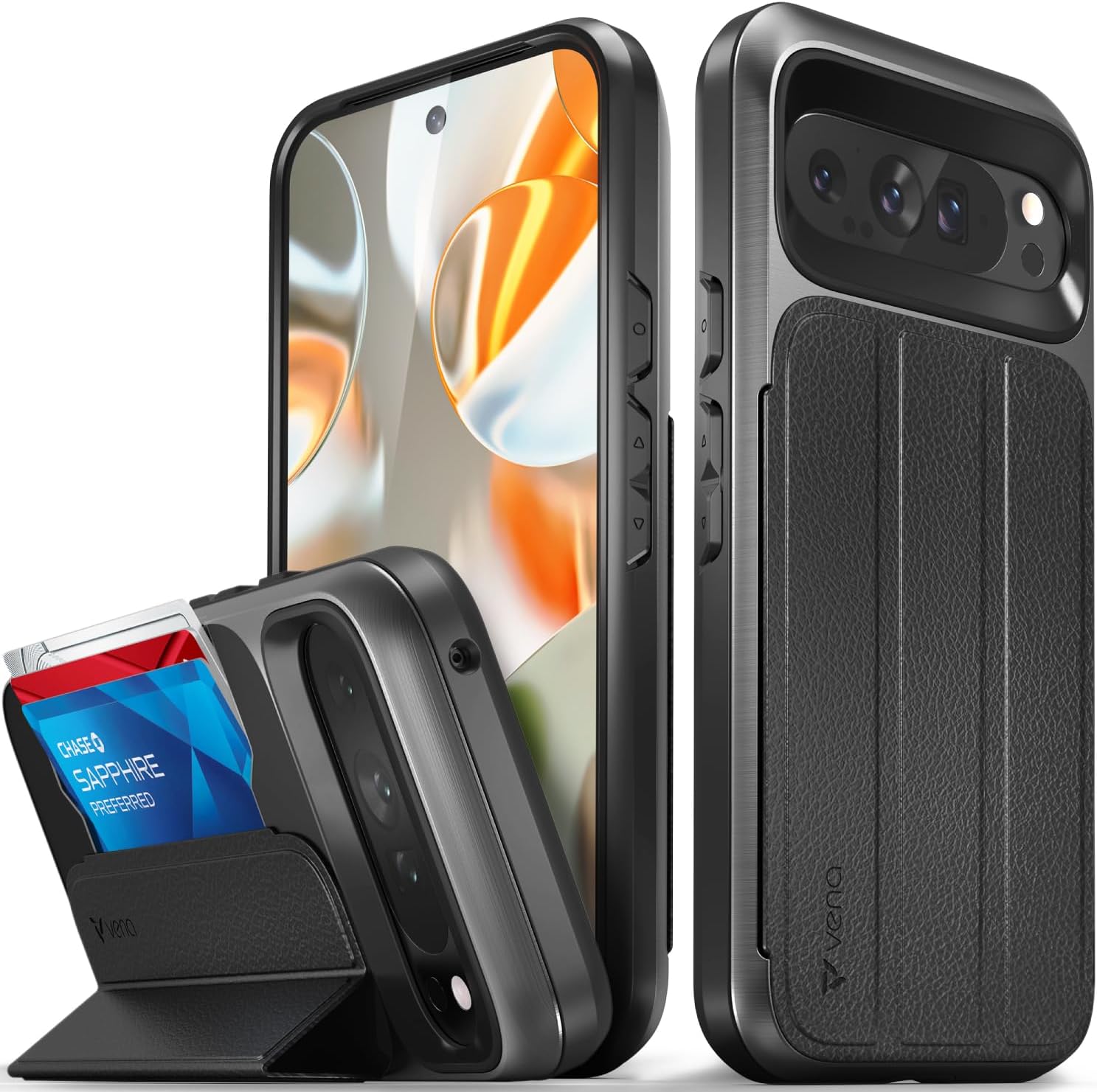 Black Pixel 9 Pro Wallets