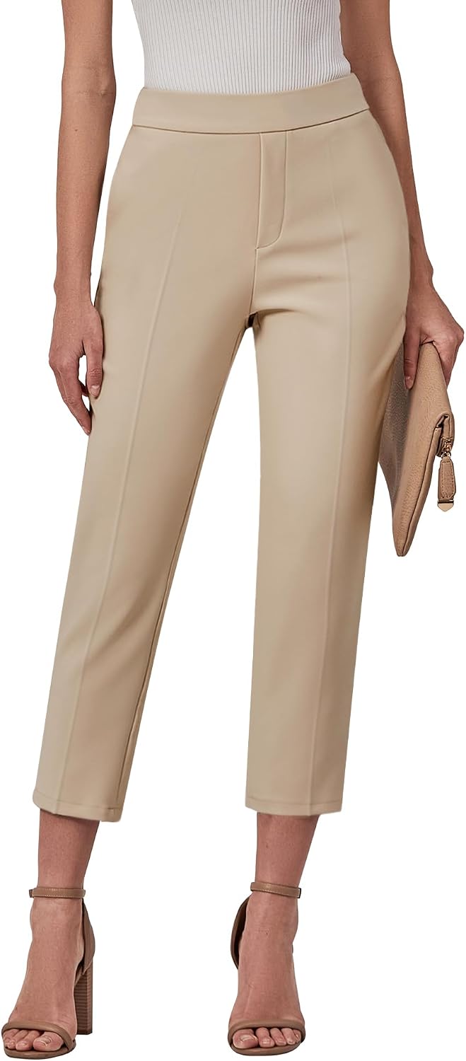 GRAPENT High Waisted Capri Pants