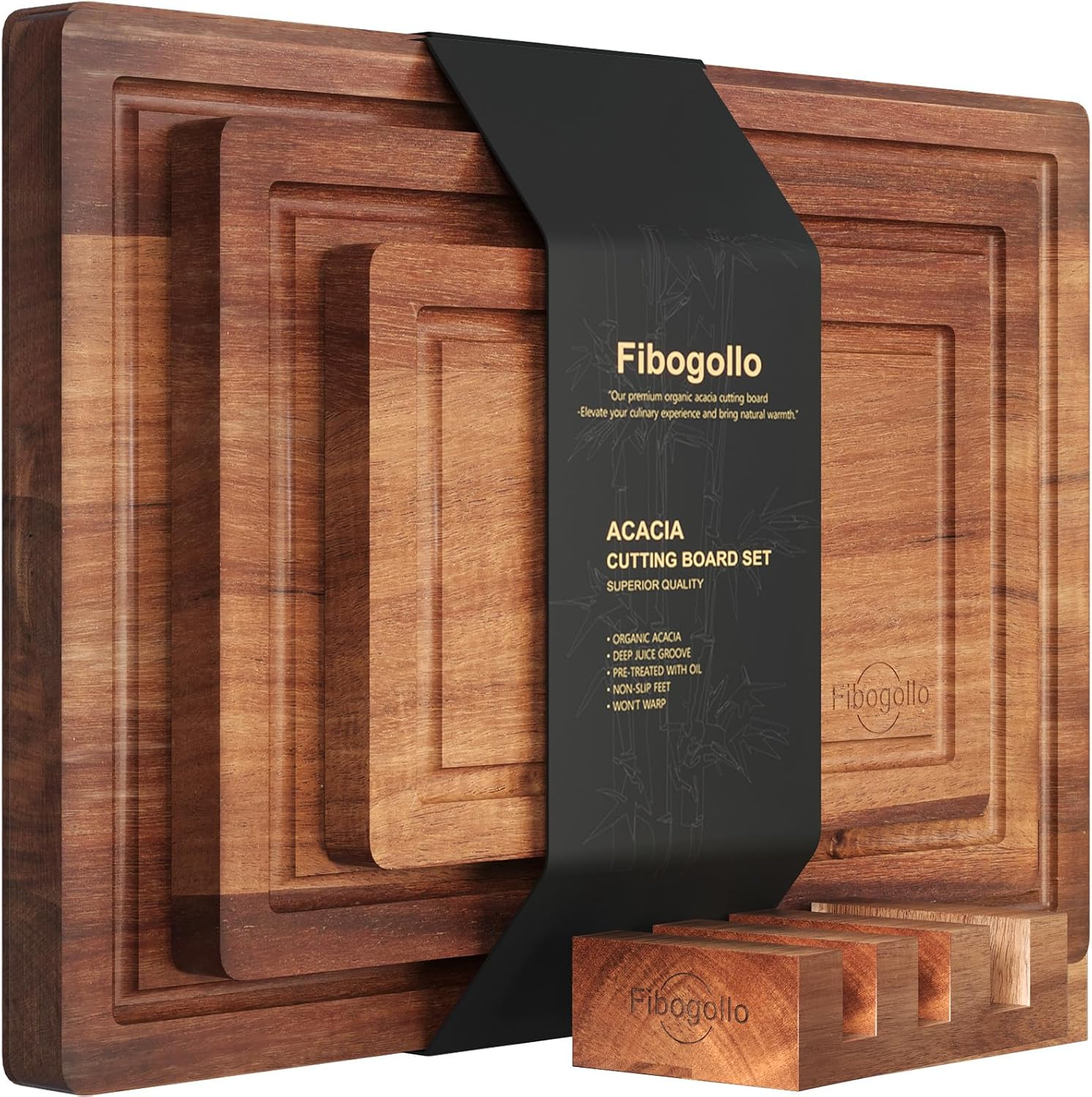 Fibogollo Acacia Wood Cutting Boards