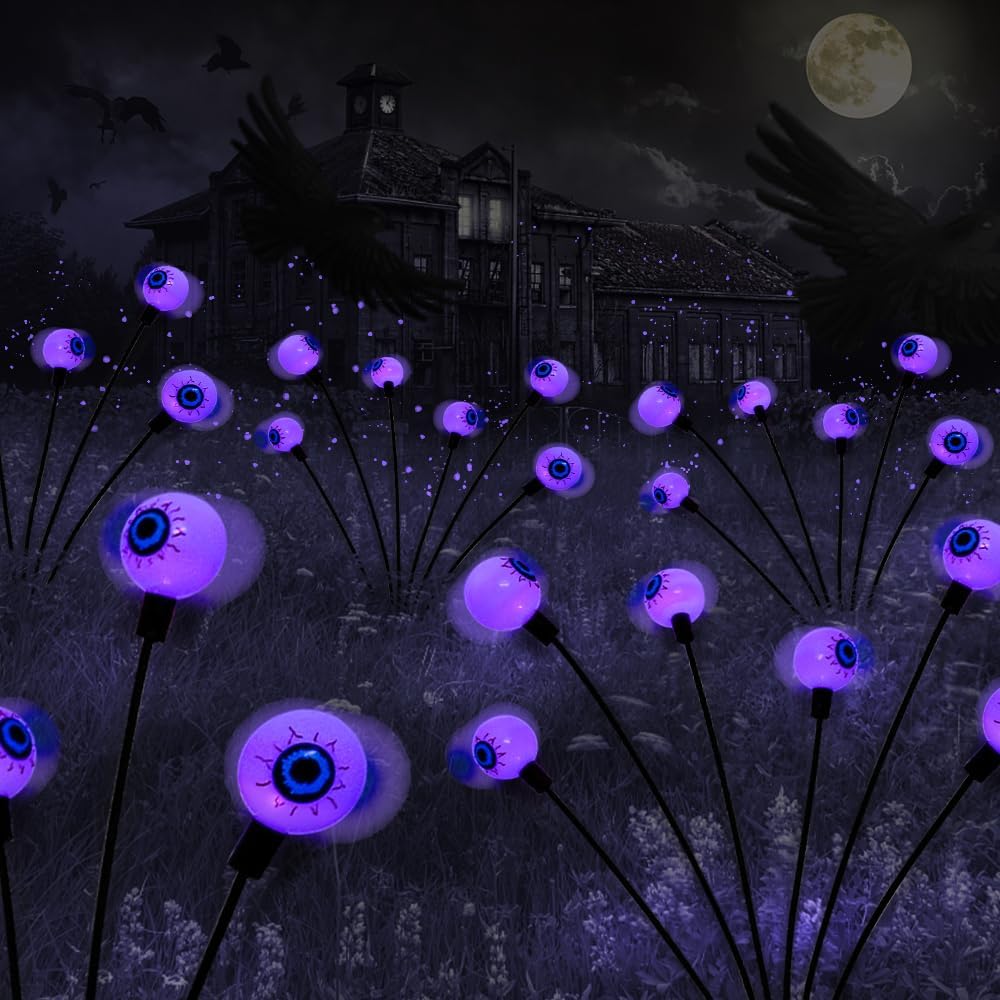 Solar Eyeball Halloween Garden Lights