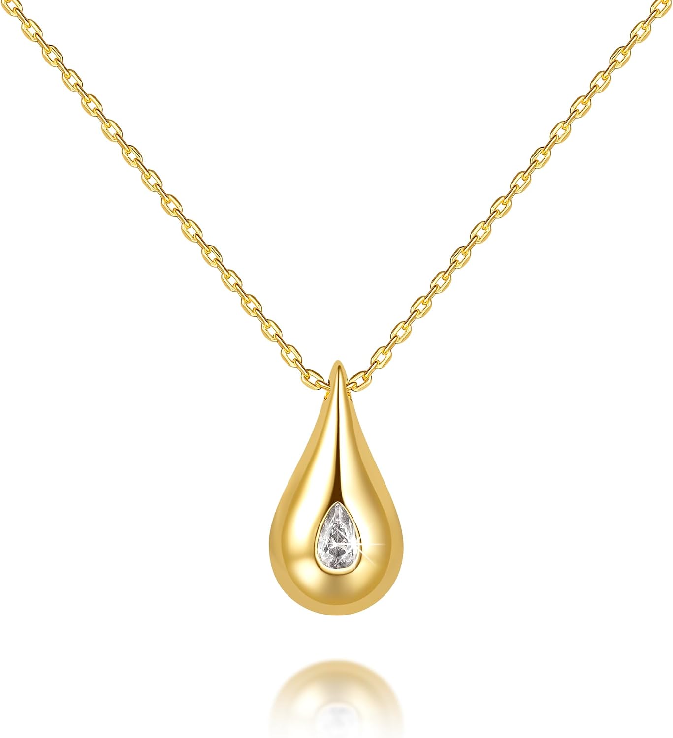 TOBENO Gold Teardrop Necklaces