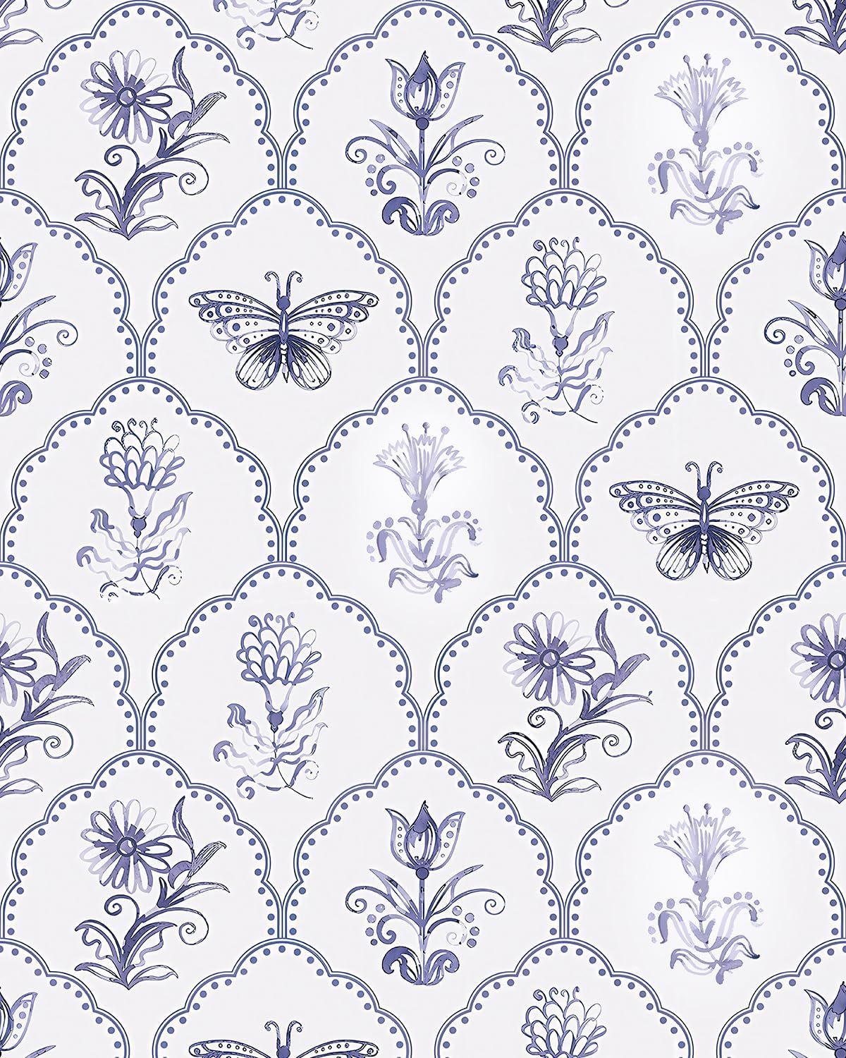 Jeweluck Butterfly Floral Wallpapers