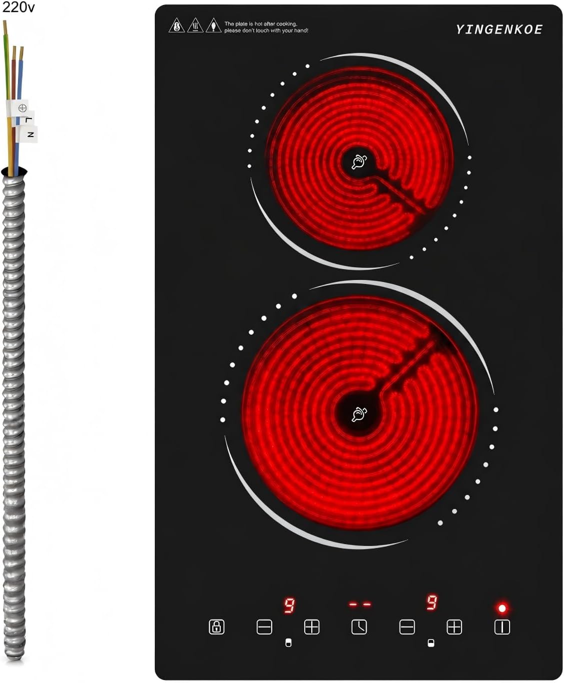 YINGENKOE 2 Burner Electric Cooktops
