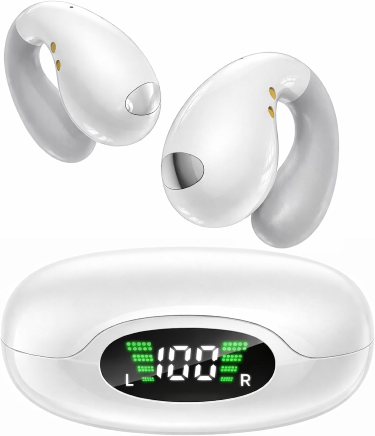 Xoruezls Open Ear Earbuds (White
