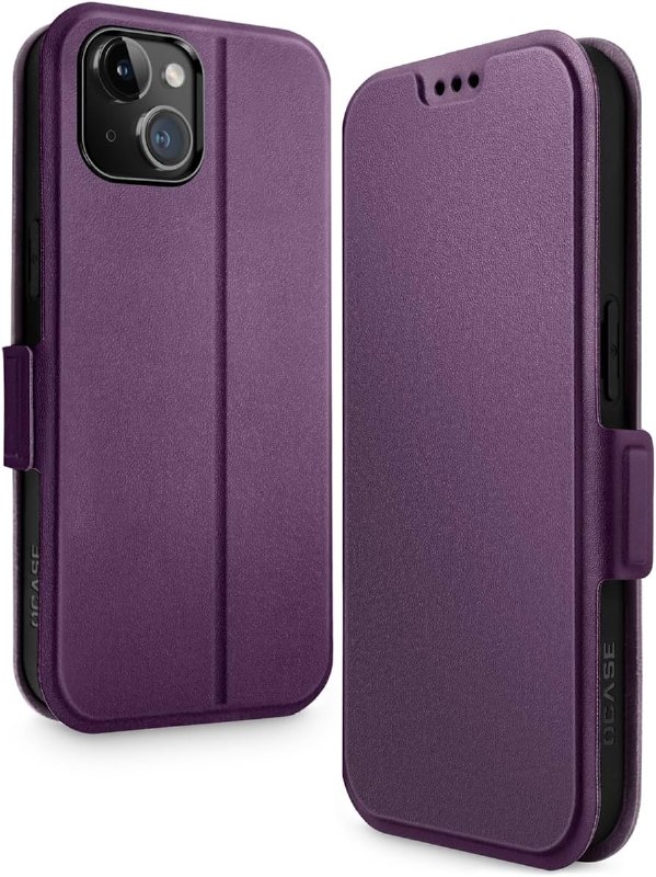 OCASE for iPhone 15 Wallet Case, Purple