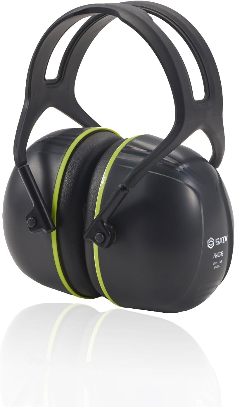 5.00 OFF SATA NRR 31dB Hearing Protection Ear Muffs, SNR 37dB Noise Cancelling Headphones, Adjustable Safety Hearing Protector for Gun Shooters, Construction, Mowing