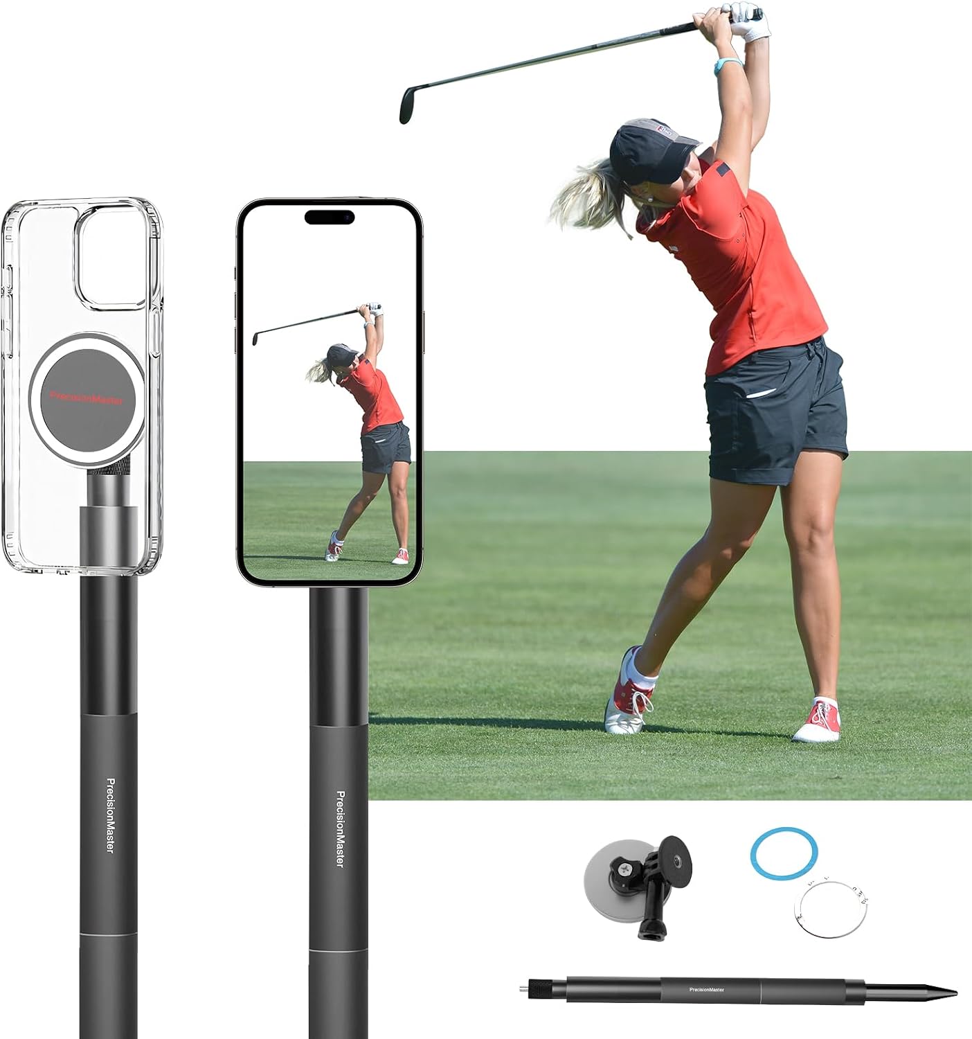 Golf Monopod Sticks with Phone Holder