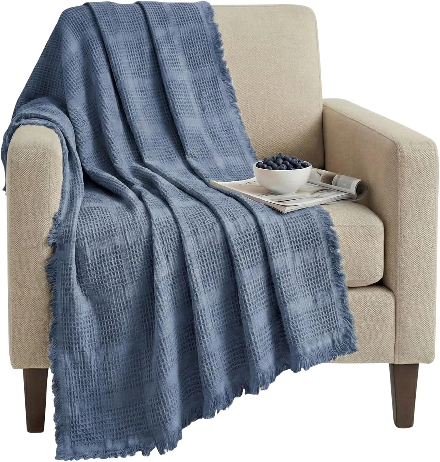Mira Waffle Throw Blankets