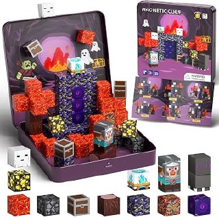 PR!CE DROP ( ) WMXDU Magnetic Blocks with Metal Box, 49pcs Mini Building Cubes Travel Toy