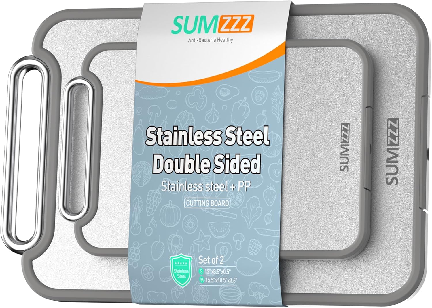 Sumzzz Stainless Steel Cutting Boards