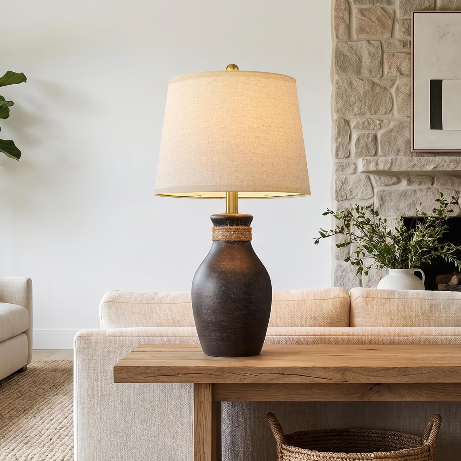 USumkky Farmhouse Table Lamps