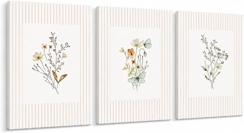 MTFBWY Wildflower Wall Art Sets