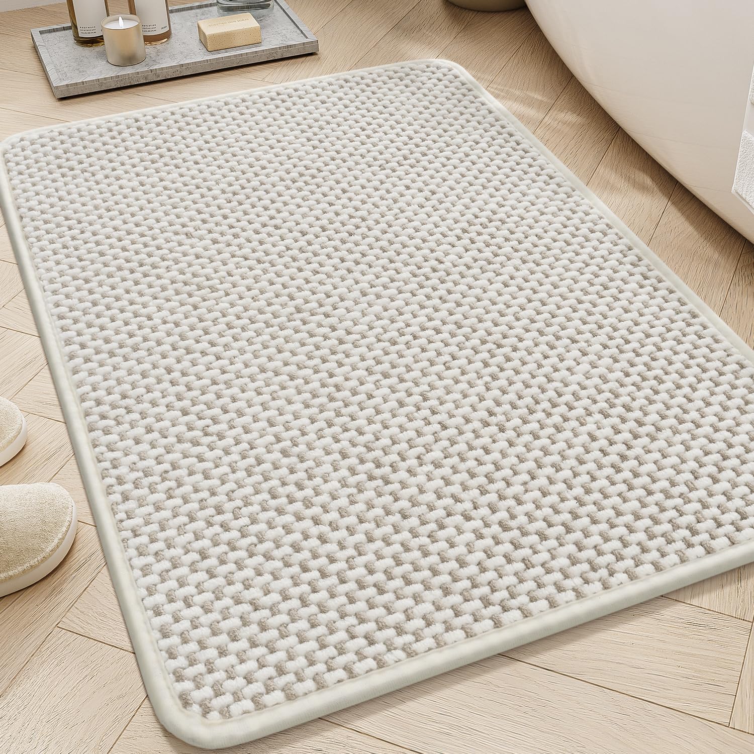 AMOAMI Chenille Bath Mats