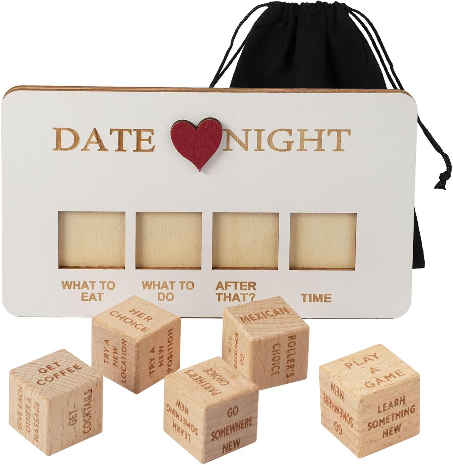 Date Night Wooden Dice