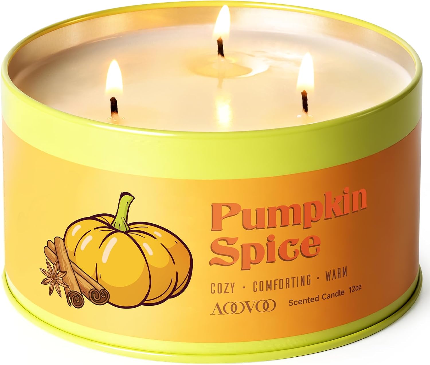 AOOVOO Pumpkin Spice Candles