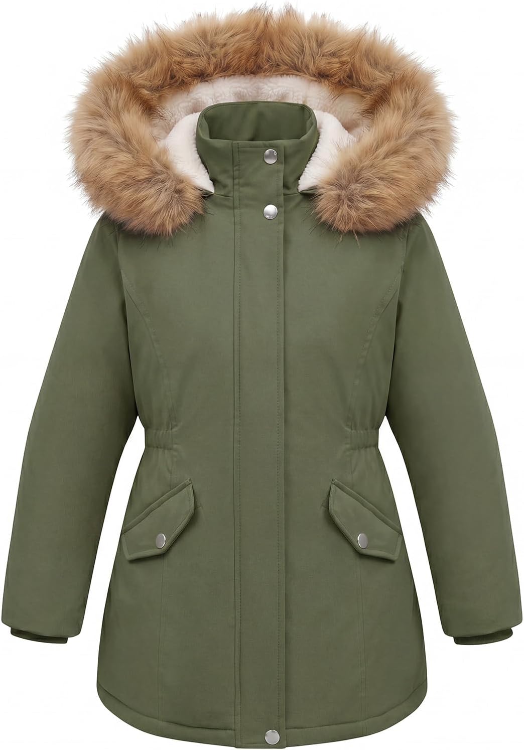 Girls' Winter Coats with Faux Fur