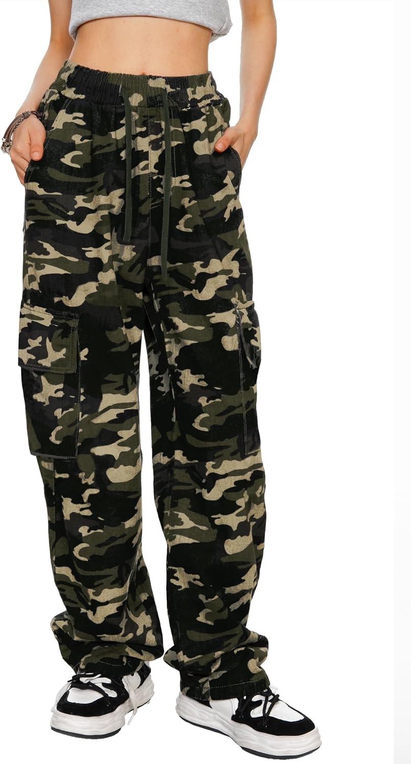 HVEPUO Camo Cargo Pants