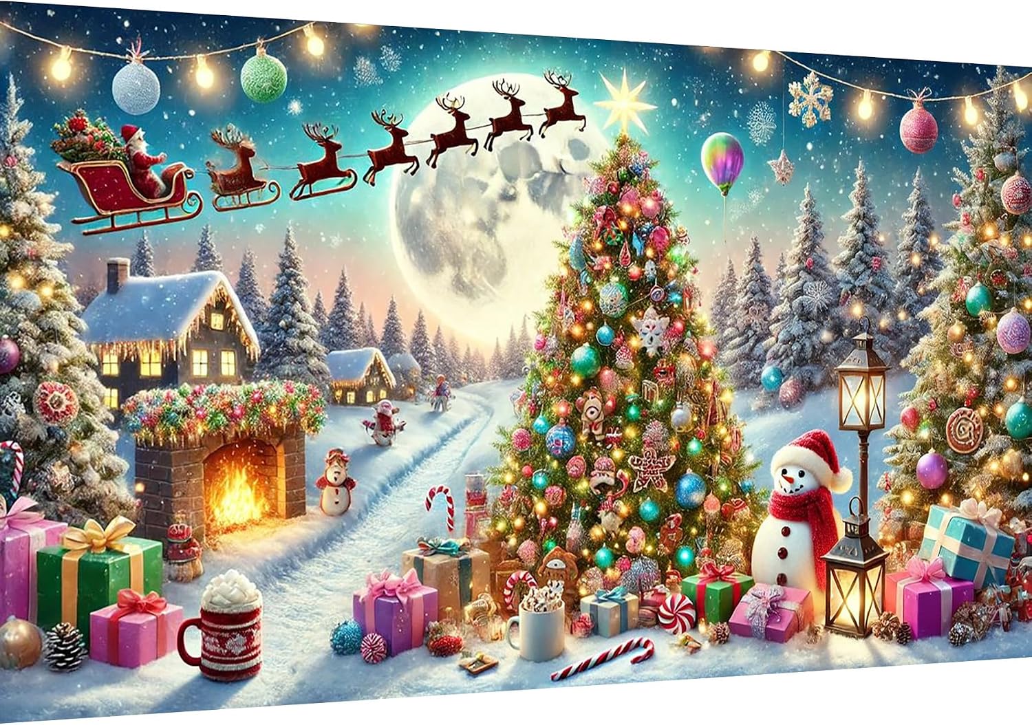 Ekuxom Large Christmas Tree Diamond Art Kits